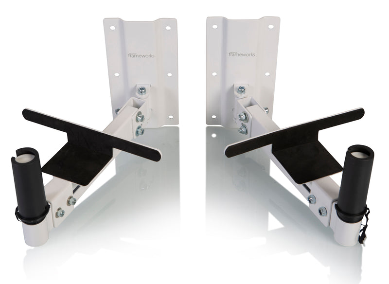 Gator Frameworks GFWSPKWM100W Adjustable Wall Mountable Speaker Stands - White