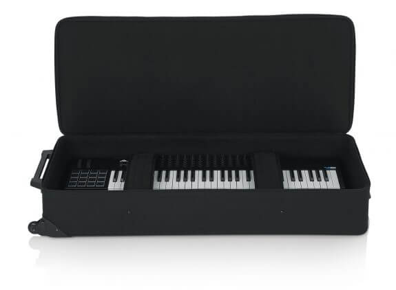 Gator GK-61 61-Note Keyboard Rigid EPS Foam Lightweight Case w/ Wheels