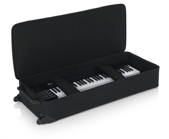 Gator GK-61 61-Note Keyboard Rigid EPS Foam Lightweight Case w/ Wheels