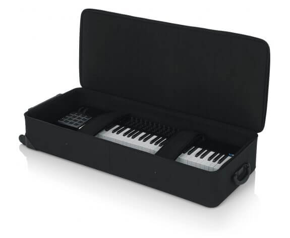 Gator GK-61 61-Note Keyboard Rigid EPS Foam Lightweight Case w/ Wheels