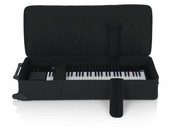 Gator GK-61 61-Note Keyboard Rigid EPS Foam Lightweight Case w/ Wheels