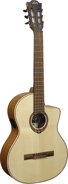 Lag Guitars OC88CE Occitane Nylon 4/4 Epicéa Guitare classique électroacoustique - Naturel brillant 