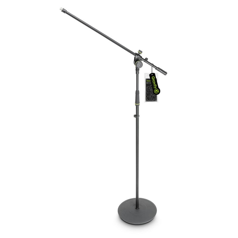 Gravity GR-GMS2321B Microphone Stand w/ Round Base and 2-Point Adjustment Boom