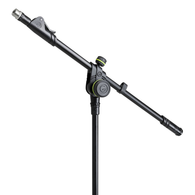 Gravity GR-GMS2322B Pied de microphone avec base ronde et flèche télescopique à réglage en 2 points longue