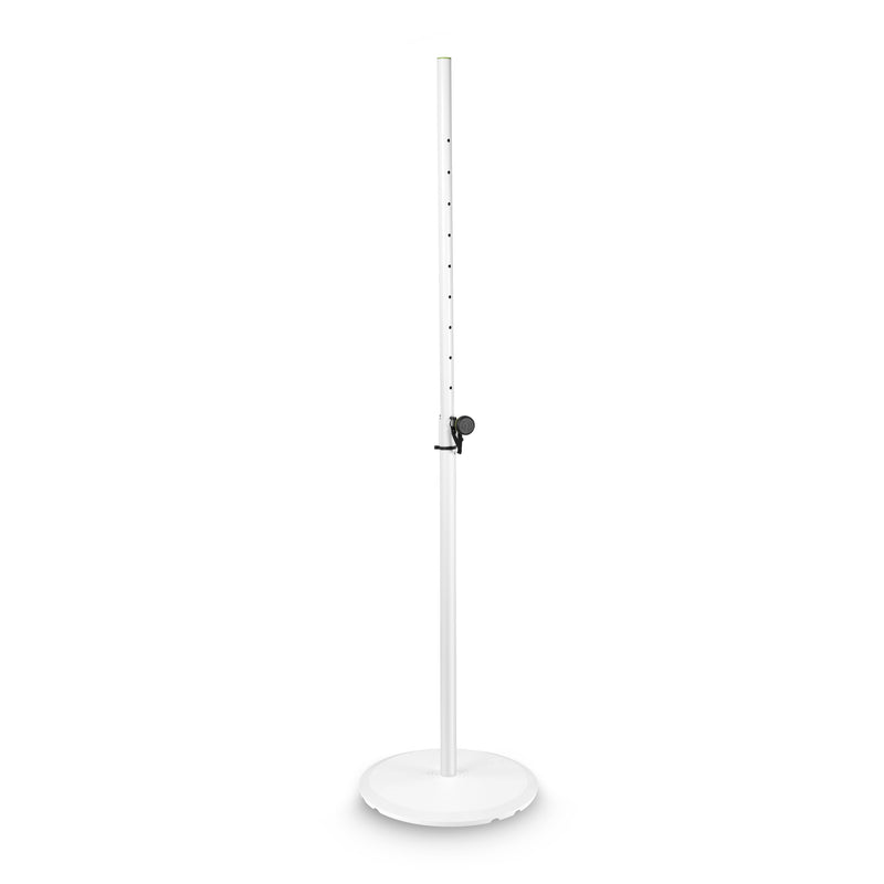 Gravity GR-GSSPWBSET1W Speaker Stand w/Round Cast Iron Base - White