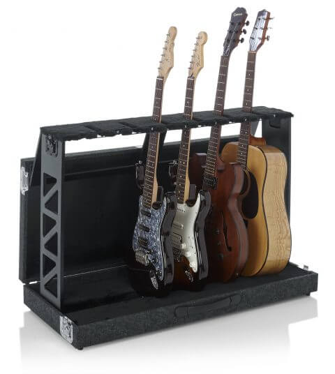 Gator GTRSTD6 Support de guitare compact pour six guitares qui se replie dans un étui 