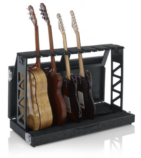 Gator GTRSTD6 Compact Rack Style Six Guitar Stand That Folds Into Case