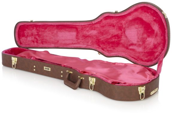 Gator GW-LP-BROWN Gibson Les Paul® Étui en bois de luxe pour guitare - Extérieur marron vintage