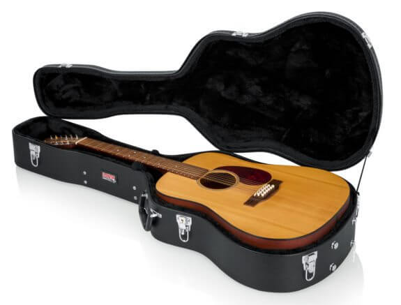 Gator GWE-DREAD12 Étui en bois à coque rigide pour guitare Dreadnought 12 cordes