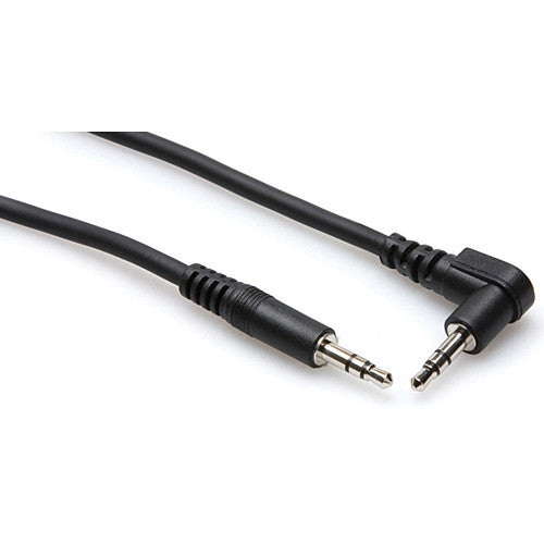 Hosa CMM-103R Stereo Mini Male to Stereo Mini Angled Male Cable - 3'