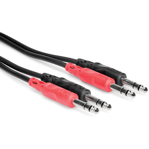 Hosa CSS-201 Dual 1/4" TRS Male to Dual 1/4" TRS Male Stereo Audio Cable - 3.3'