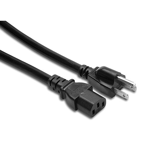 Hosa PWC-401.5 Câble d'extension électrique noir de calibre 14 avec connecteur femelle IEC - 1,5'