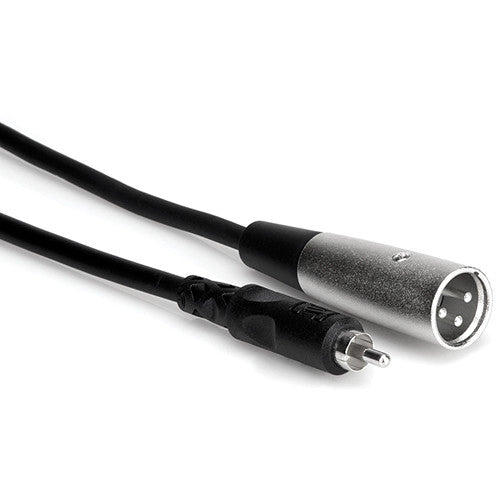 Câble audio Hosa XRM-105 RCA mâle vers XLR mâle 3 broches (métal) - 5'
