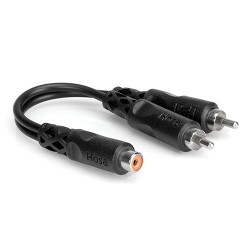 Hosa YRA-105 RCA Female to 2 RCA Male Y-Cable - 6"