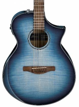Ibanez AEWC400IBB - AEWC Comfort Body Single Cutaway with Preamp and Tuner Acoustic Electric - Indigo Blueburst High Gloss