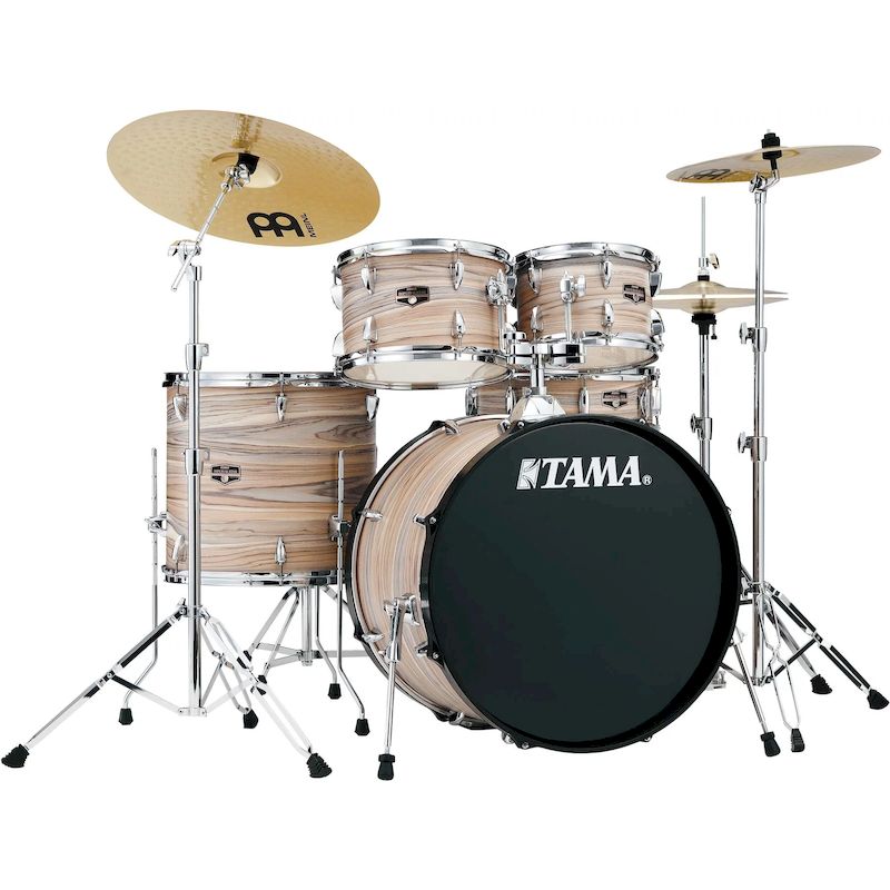 Tama IE52CNZW Imperialstar IE52C 5-piece Complete Drum Set (Natural Zebrawood Wrap)
