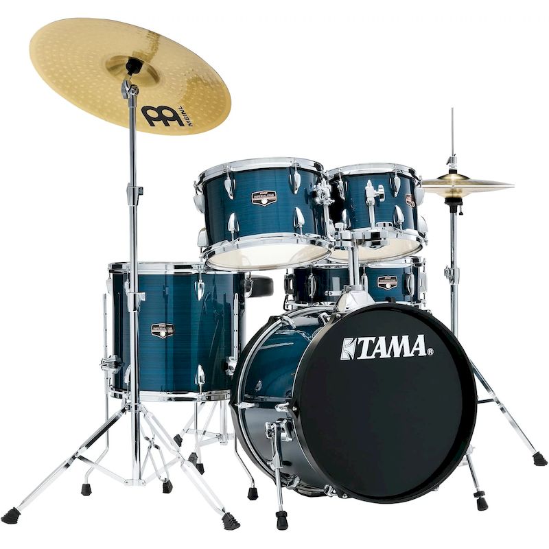 Tama IE58CHLB Imperialstar IE58C 5-piece Complete Drum Set (Hairline Blue)