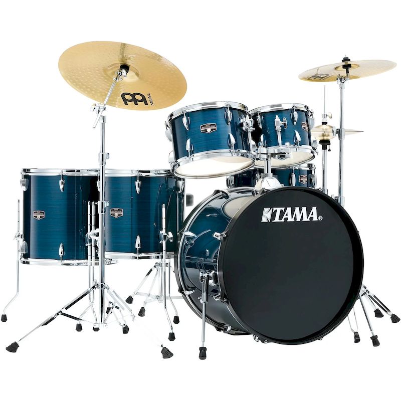 Tama IE62CHLB Imperialstar IE62C 6-piece Complete Drum Set (Hairline Blue)