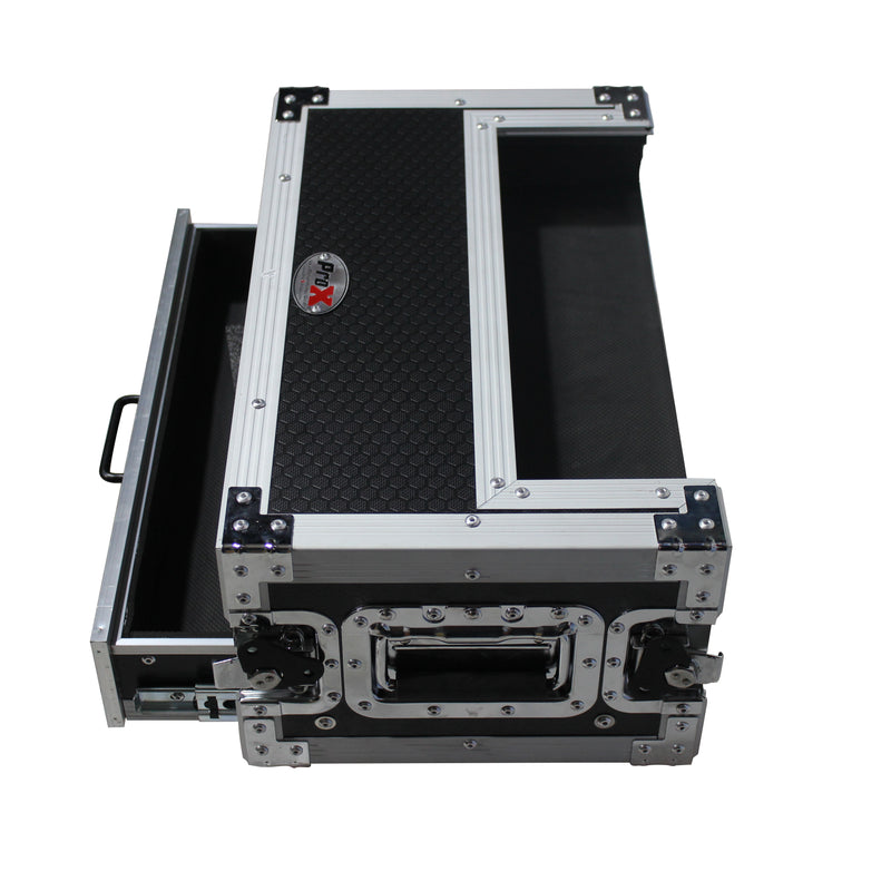 L'étui pour micro sans fil ProX XS-2WM2DR comprend 2 capacités ainsi qu'un rangement pour micro portatif avec 1 tiroir