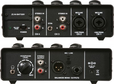 Galaxy Audio JIB/MM Phantom Power 7 Input/4 Channel Microphone Mixer