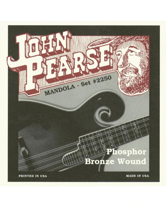John Pearse JP2240 Cordes de mandole enroulées en bronze phosphoreux