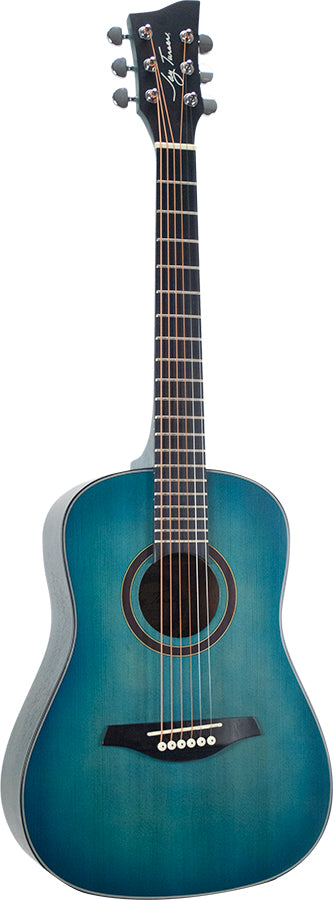 Jay Turser JTA52-SBL 1/2 Scale 6 String Acoustic Guitar (Satin Blue)