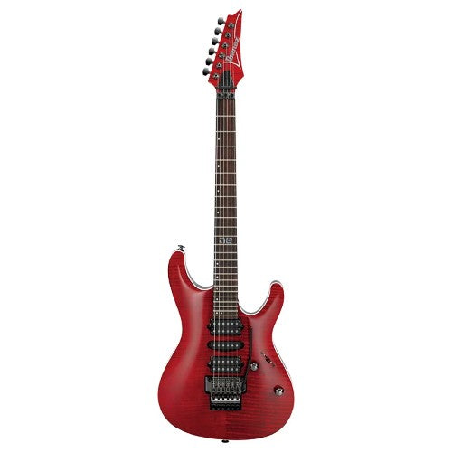 Ibanez Signature Series Kiko Loureiro Signature Guitare électrique 6 cordes avec étui – Rouge rubis transparent