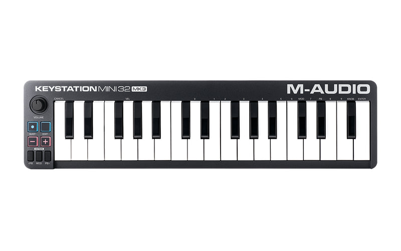 M-Audio Keystation Mini 32 Mk3 Portable Keyboard Controller - Red One Music