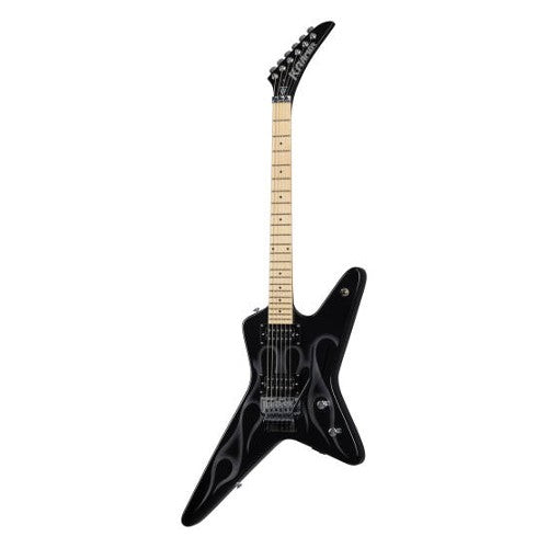 Kramer Kvtgbkmcf Tracii Guns Gunstar Voyager Guitare électrique avec Epiphone Humbuckers - Black Metallic