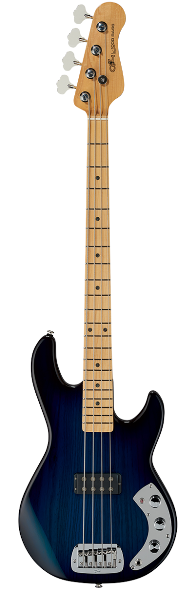 G&L FULLERTON DELUXE L1000 CLF Ash Body w/ Maple Fretboard Electric Bass Guitar - Blue Burst