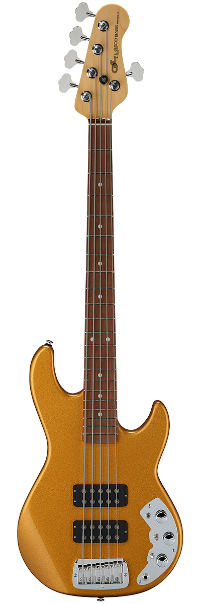 G&L FULLERTON DELUXE L2500 CLF Basswood Body w/ Caribbean Rosewood Fretboard Electric Bass Guitar - Pharaoh Gold