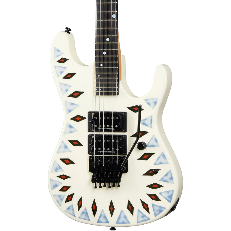 Kramer NIGHTSWAN Electric Guitar (Vintage White with Aztec Graphic)