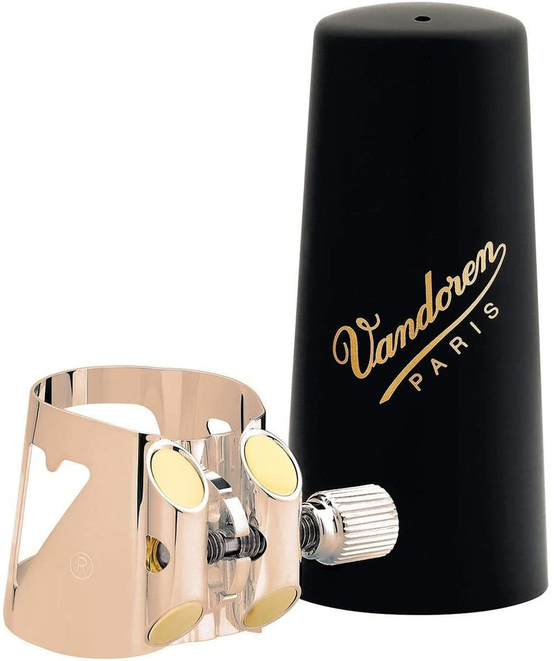 VANDOREN LC07PGP OPTIMUM ALTO SAXOPHONE LIGATURES avec CAPLAGE PLASTIQUE (Or rose)