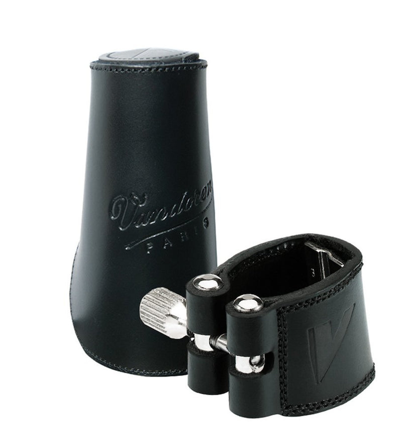 Vandoren LC22L Ligature en cuir et casquette en cuir pour la clarinette EB