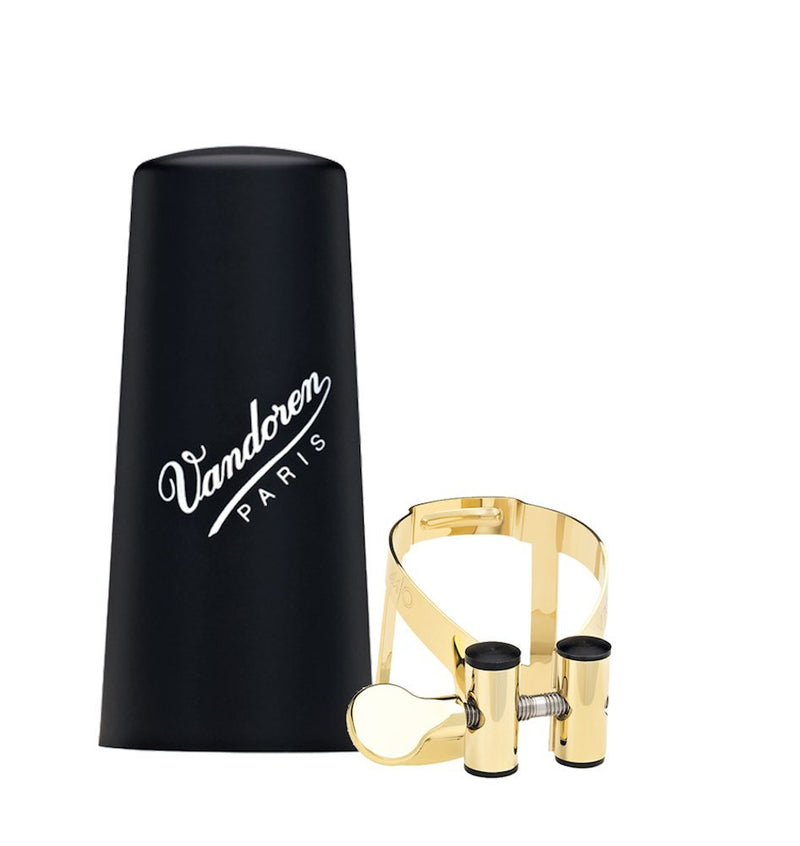 VANDOREN LC51GP M / O Ligature et capuchon en plastique pour la clarinette BB (plaqué d'or)