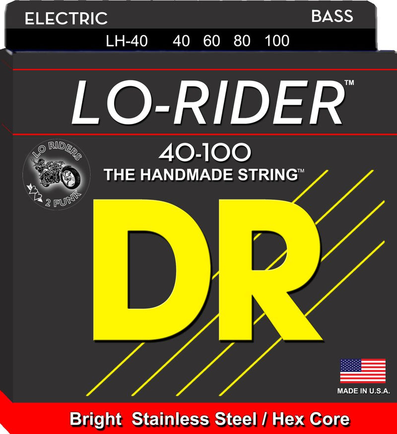 DR Handmade Crings LH-40 Lo-Rider Bass Strings - Light (40-100)