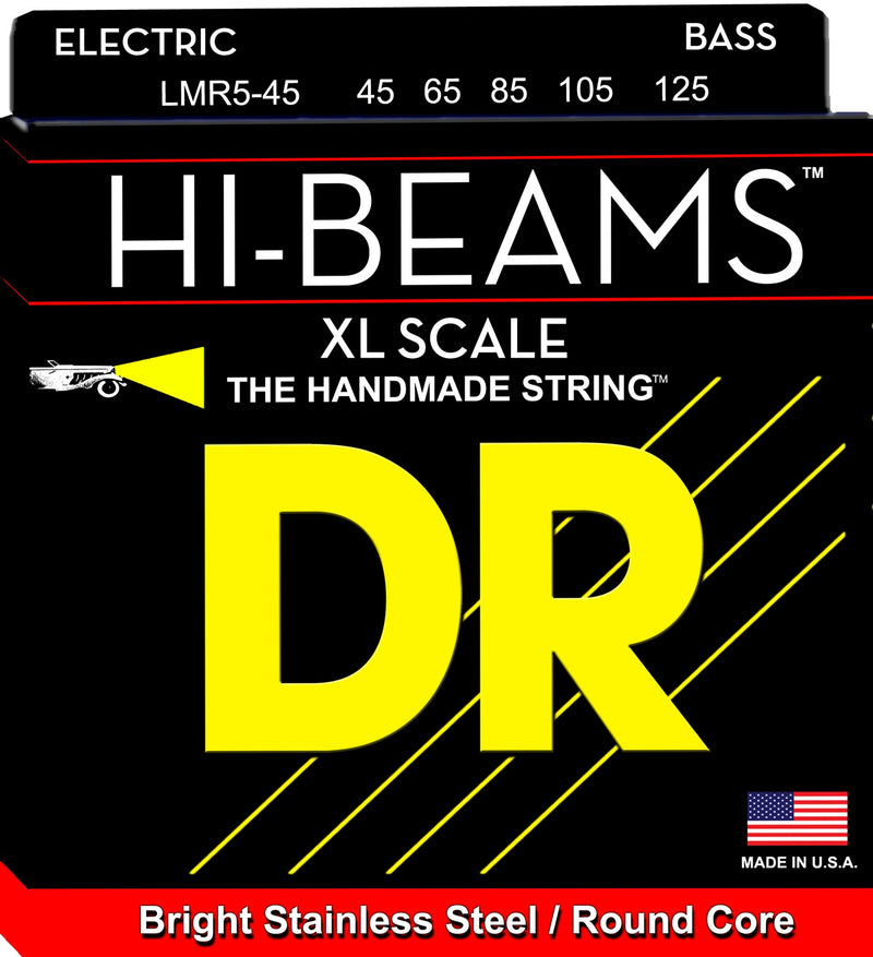 Dr Handmade Cords LMR5-45 Hi-Pourames à longue échelle à 5 cordes de basse - Medium (45-125)