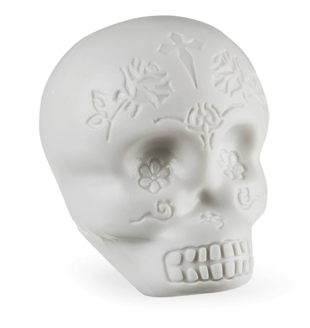 Latin Percussion LP006-GLO Sugar Skull Shaker (White)