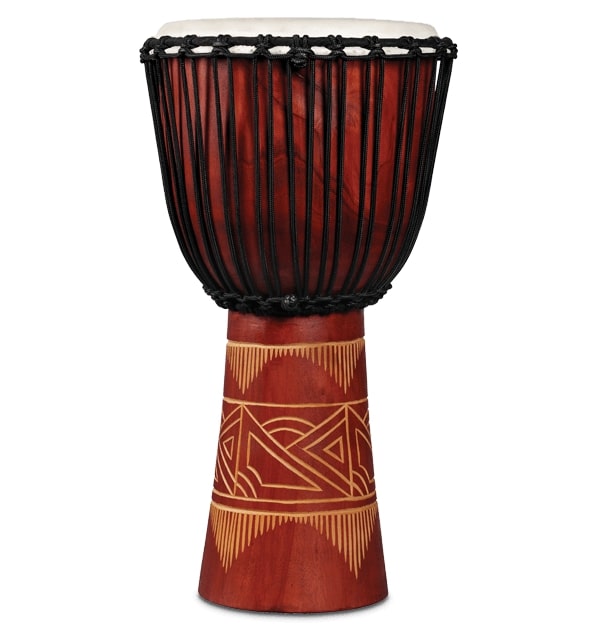 Latin Percussion LP713LR World Beat Wood Art Large Djembe (Red)