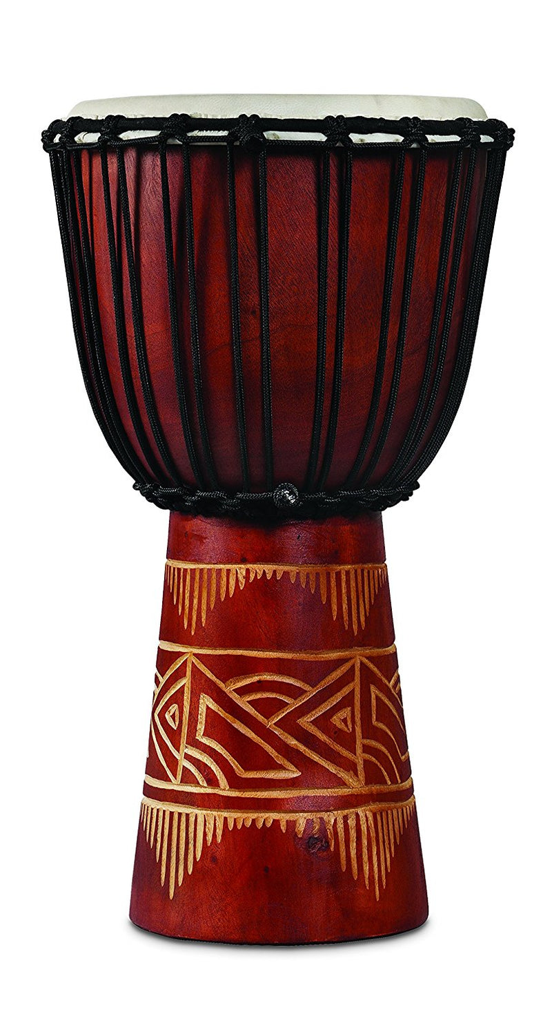 Latin Percussion LP713MR World Beat Wood Art Medium Djembe (Red)