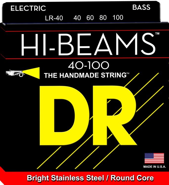 Dr Handmade Crings LR-40 Hi-Pourames Bass Strings - Light (40-100)