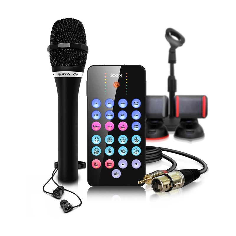 Icon Pro Audio LIVEPOD PLUS BUNDLE pour la diffusion en direct, les podcasts, le karaoké et plus encore