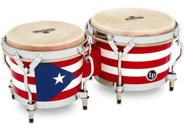 Latin Percussion M201-PR Bongo en bois Matador (héritage portoricain)