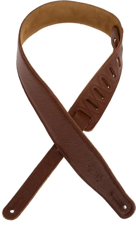 Levy's M26GF Garment Leather Guitar Strap - 2.5" (Brown)