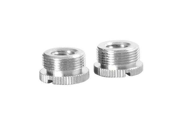 On-Stage MA300 - 3/8" Female to 5/8" Male Screw Adapter with Knurled Outer Flange - 2 Pack