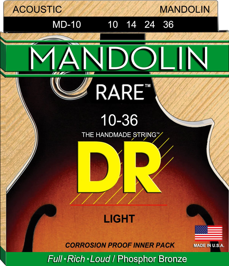 DR Handmade Strings MD-10 Cordes folkloriques pour mandoline – Légères (10-36)