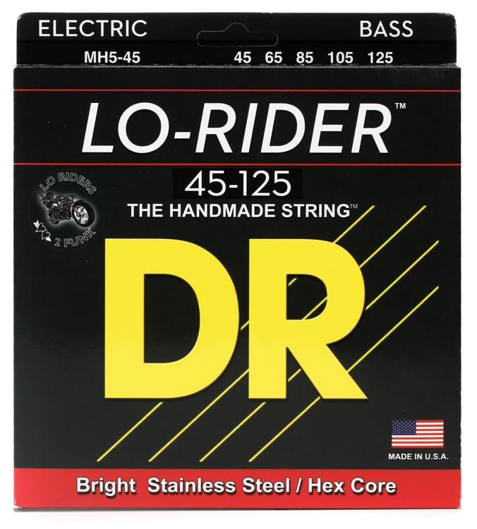 DR Handmade Strings MH5-45 Lo-rider 5-String Bass Strings - Medium (45-125)