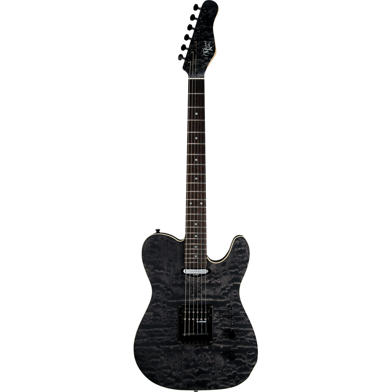 Michael Kelly MK54SBWERU 1954 S/H Guitare électrique avec touche en ébène - Satin Black Wash