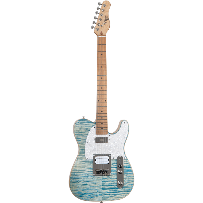Michael Kelly MK55MFBMSO Mod Shop 55 Seymour Duncan Guitare électrique double Humbucker avec touche en érable - Blue Jean Wash