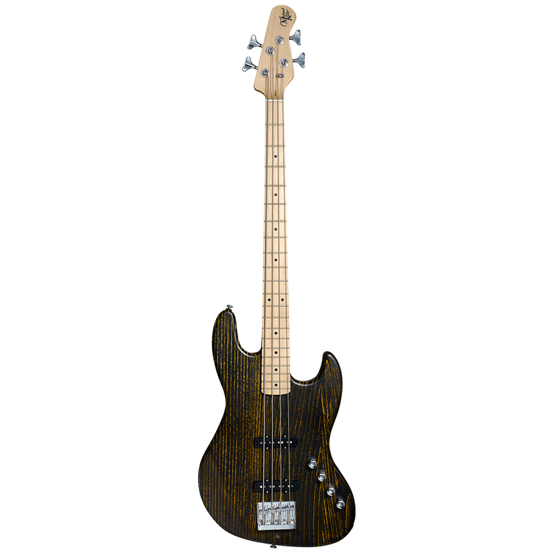 Michael Kelly MKO4OYBMRC Element 4 OP Maple Fretboard Electric Bass - Open Pore Trans Yellow